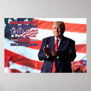 Poster Nosso País Nosso Governo Trump 2024