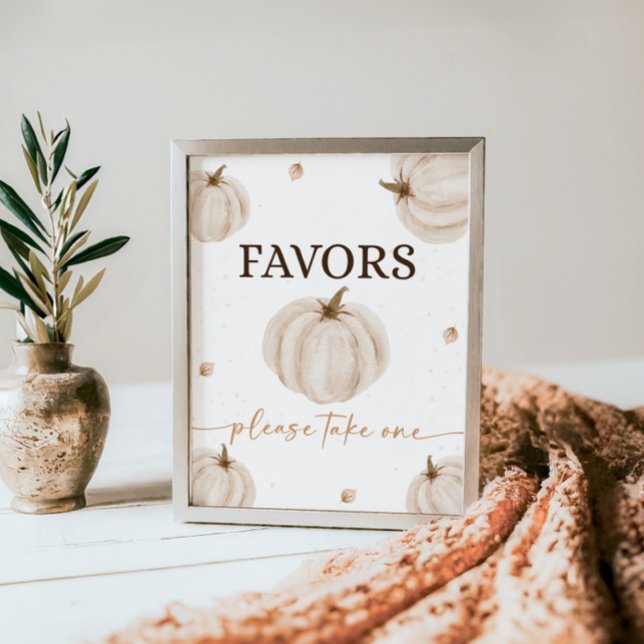 Poster Nosso Pequeno Aniversário Pumpkin Favorece Sinal (Criador carregado)