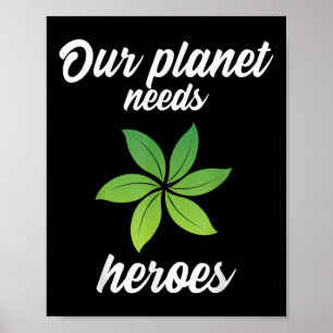 Poster Nosso planeta precisa de proteção ambiental para h