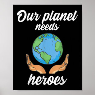 Poster Nosso planeta precisa de proteção ambiental para h