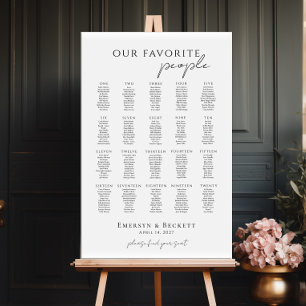 Poster Nosso plano de assentos favorito para até 20 mesas
