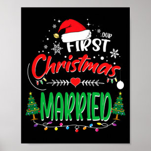 Poster Nosso Primeiro Natal Casados Recém-Casados Senhor