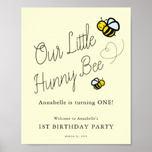 Poster Nosso sinal de boas-vindas pequeno do aniversário