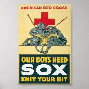 Póster Nosso sox da necessidade dos meninos - faça malha