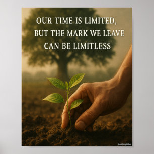 Poster Nosso tempo e a marca que deixamos