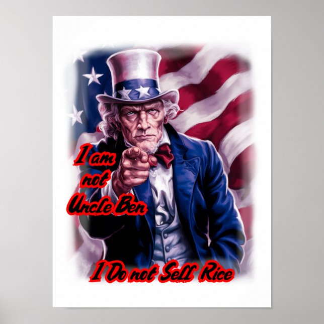 Poster Nosso Tio Sam Patriótico em um   (Frente)