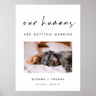 Poster Nossos humanos estão se casando Sinal de Boas-Vind