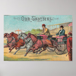 Poster Nossos Trotters Vintage Horse Racing
