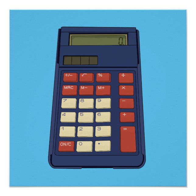 Póster Nostalgia da Escola de Matemática Calculadora do a (Frente)