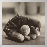 Nostalgia de baseball - Mitt e Baseball