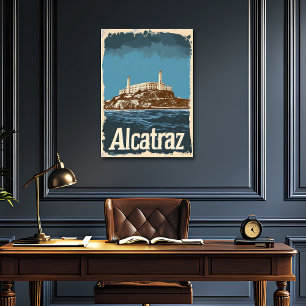Poster Nostalgic Vintage Alcatraz Viagem