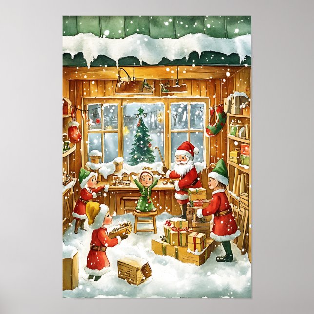 Poster Nostalgic Vintage Christmas Family (Frente)