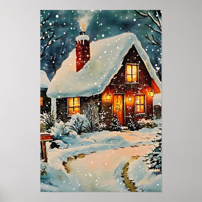 Poster Nostalgic Vintage Christmas Home (Frente)