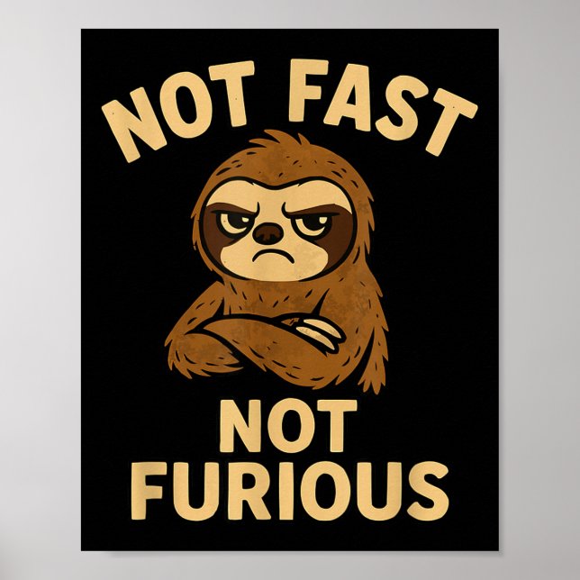 Poster Not Fast Not Furious, Funny Sltoh  (Frente)