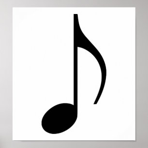 Póster Nota da música