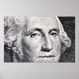 Póster nota de dólar de George Washington