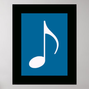 Poster nota musical decoração gráfica