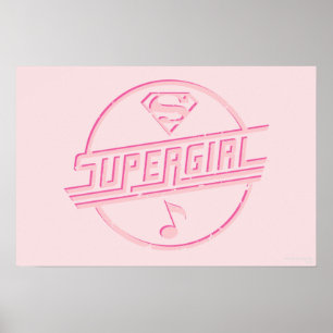 Póster Nota sobre Música Rosa Supergirl