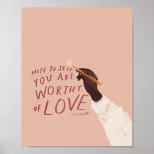 Poster "Nota: Você é digno de amor."