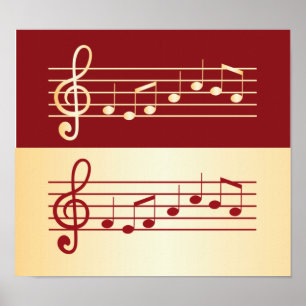 Póster notas da música
