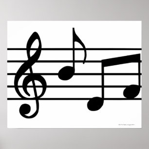 Póster Notas da música