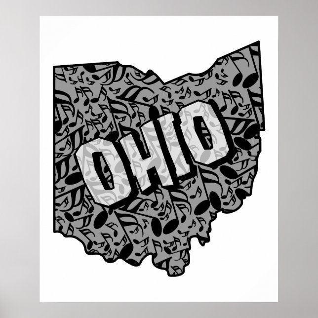 Poster Notas de Música de Ohio (Frente)