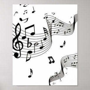 Poster Notas de música em branco