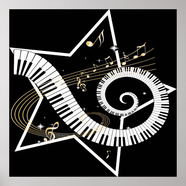 Poster Notas do ouro Musical Star (Frente)