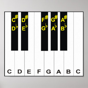 Poster Notas do Piano