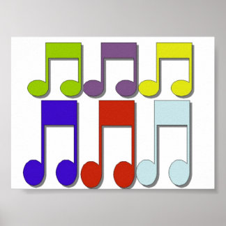 Póster Notas Musicais