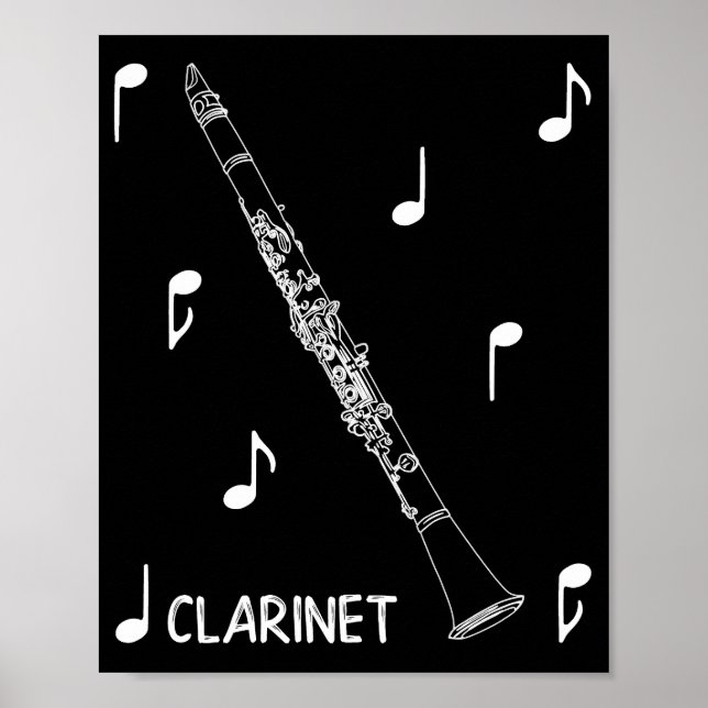 Poster Notas Musicais Clarinet (Frente)