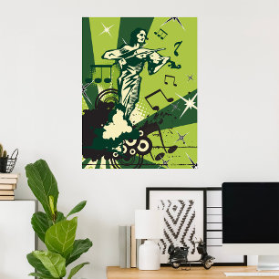 Poster Notas Musicais do Violin Player
