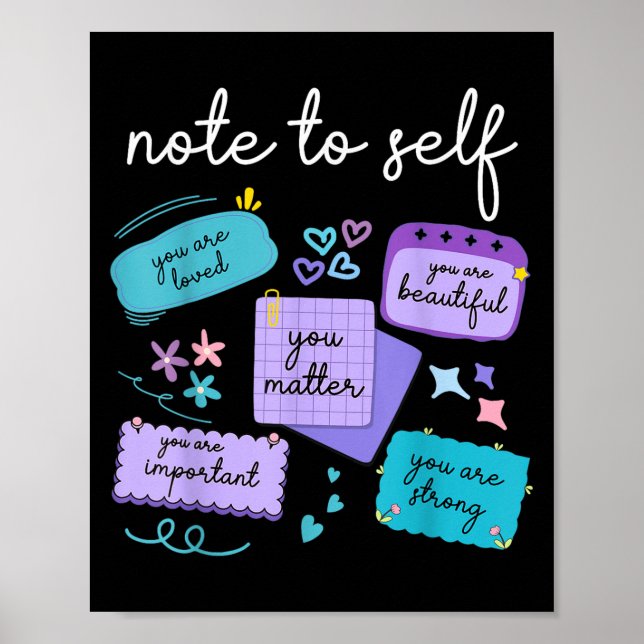 Poster Note To Self You Suicide Prevention Awareness  (Frente)