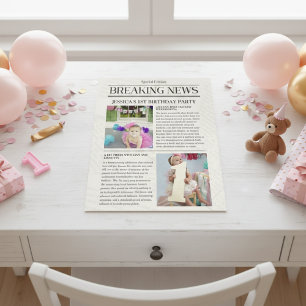 Poster Notícias de Última Hora Primeira Página Jornal 1º