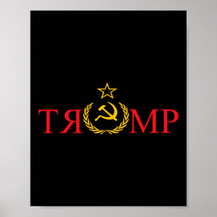 Poster Notícias Falso Trump Rússia Engraçado Anti Trump