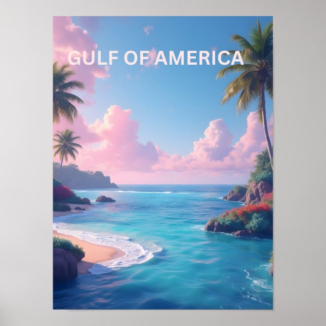 Poster Notícias golfo da américa em pastéis (Frente)