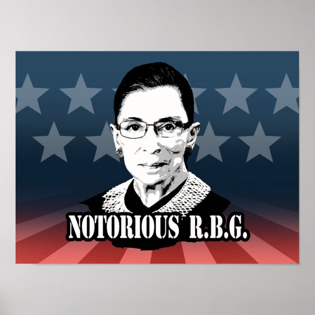 Poster Notório R.B.G. - Ruth Bader Ginsburg (Frente)