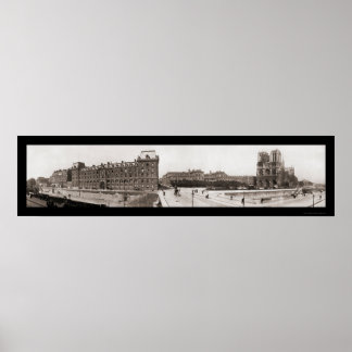 Poster Notre Dame em Paris Foto 1909