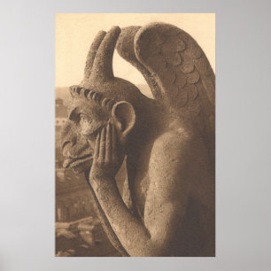 Poster Notre Dame Gargoyle Chimera