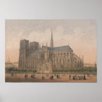 Notre Dame, litógrafo de Paris por Charles Rivière