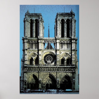 Póster Notre Dame Paris France