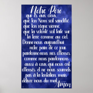 Poster Notre Père (A oração do Senhor em francês)