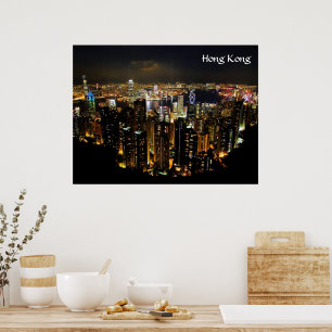 Poster Noturno de Hong Kong