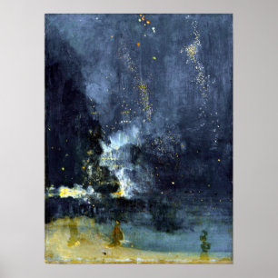 Poster Noturno do assobiador de James Abbott McNeill no