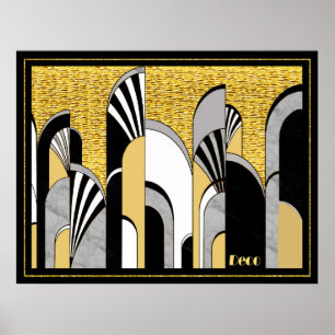 Poster Nova Abstrato Art Deco