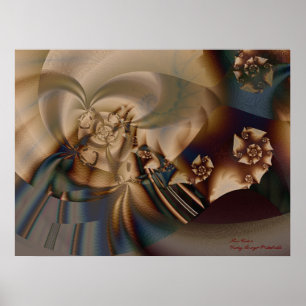 Póster Nova Arte Fractal Abstrato 2