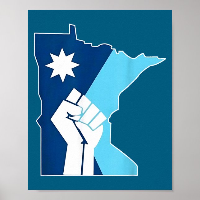 Poster Nova Bandeira do Estado Rebelde de Minnesota (Frente)