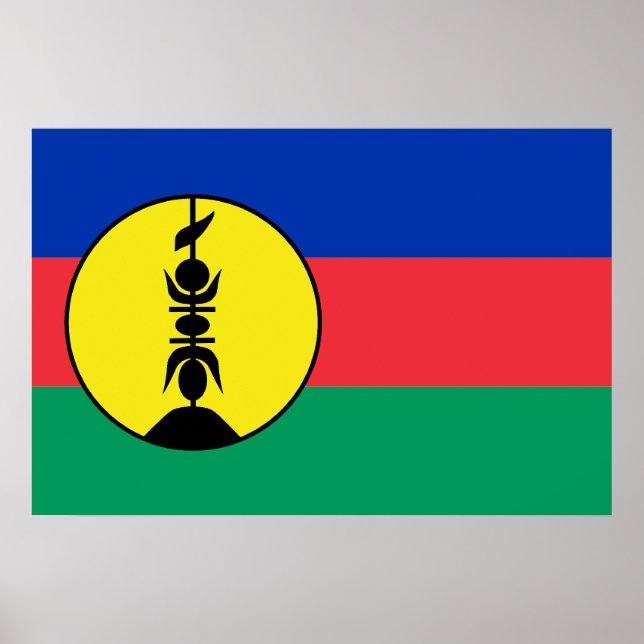 Póster Nova Caledónia, República Democrática do Congo (Frente)