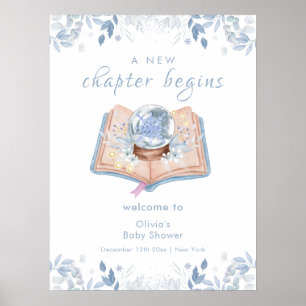 Poster Nova Capítulo Floral Bola de Neve Baby Shower Boas