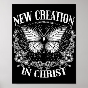 Poster Nova Criação Em Cristo, Boho Cristão, Fé Ocidental